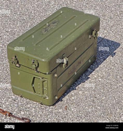 green metal military ammo box|metal ammo box military surplus.